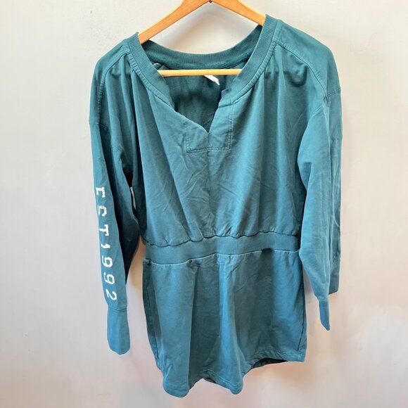 Anthroplogie Daily Practice by Anthropologie Long-Sleeve Paris Graphic Mini Dres - Picture 1 of 5